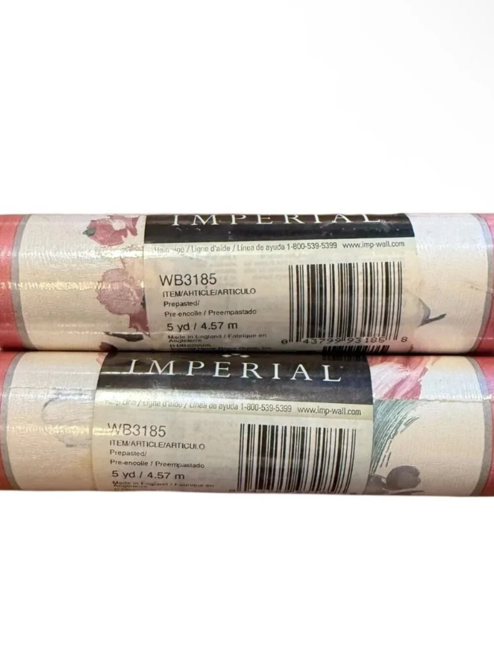 Imperial Vintage Wallpaper Border Textured Floral WB3185 2 Rolls England NEW